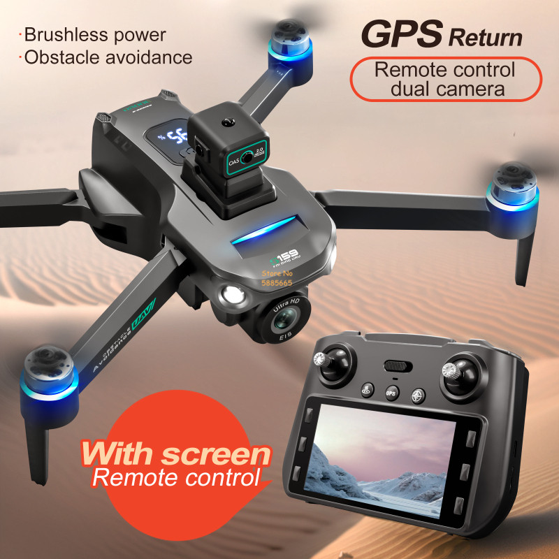 Drone Controller Screen - 8K Dual Camera 5G WIFI FPV